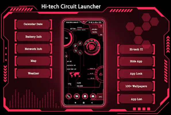 Hi-tech Circuit Launcher android App screenshot 10